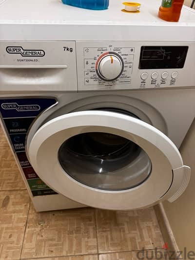 SuperGeneral Washing Machine 7KG, 1-year