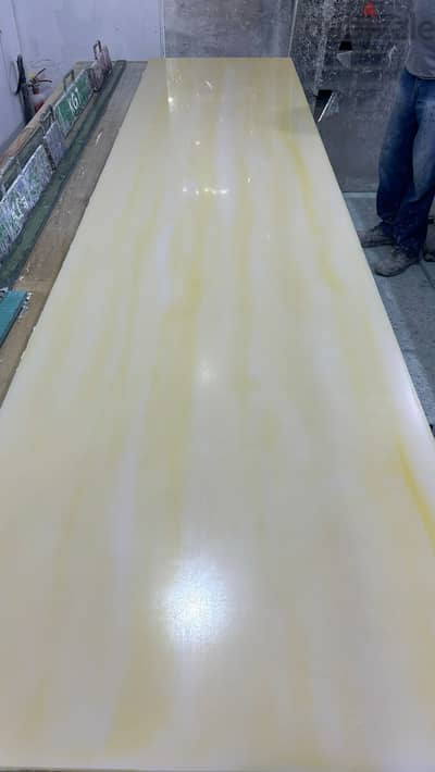 Yellow color Corian with special Design