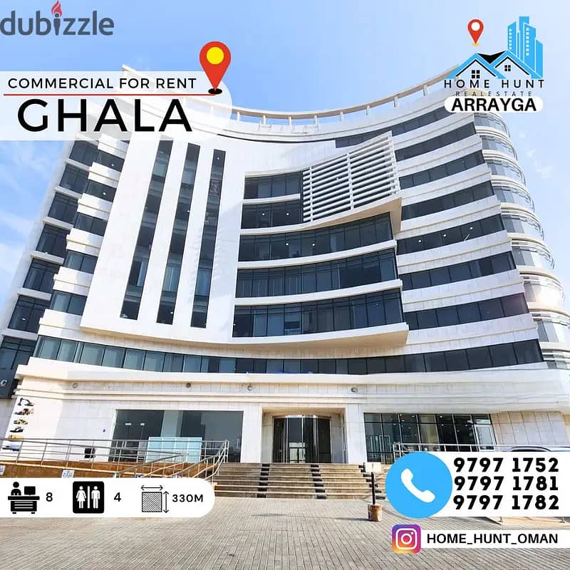 GHALA | 330 SQM AMAZING OFFICE SPACE IN PRIME LOCATION FOR RENT 0