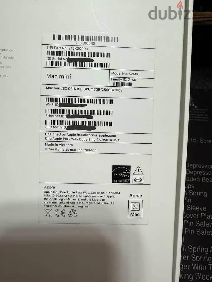 MAC MINI M2 16GB RAM 256SSD 3