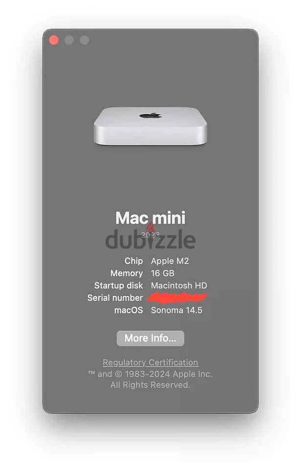 MAC MINI M2 16GB RAM 256SSD 4