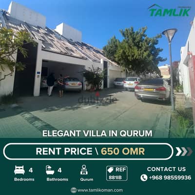 Elegant Villa for Rent in Qurum | REF 881iB