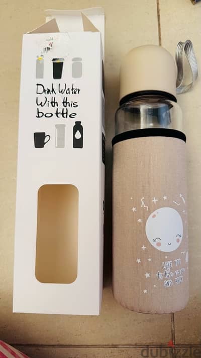 500 ml glass water bottle new piece 800 baizas