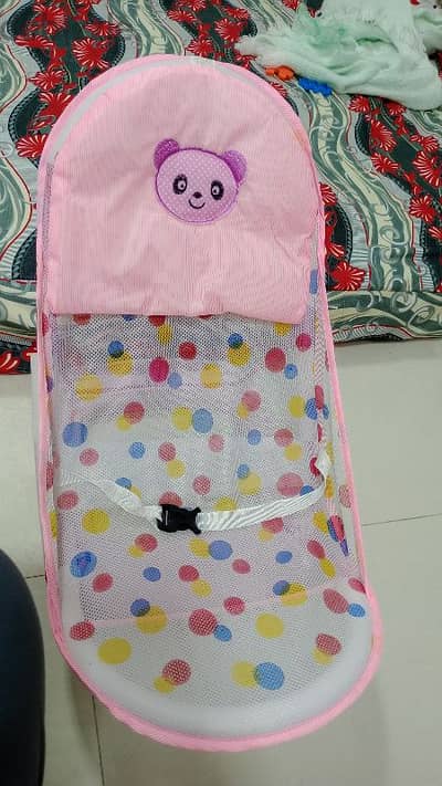 baby cot with free mattress and also baby bath seat