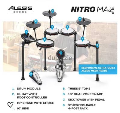 Alesis Drums NitroMax Kit with Cymbal expansion