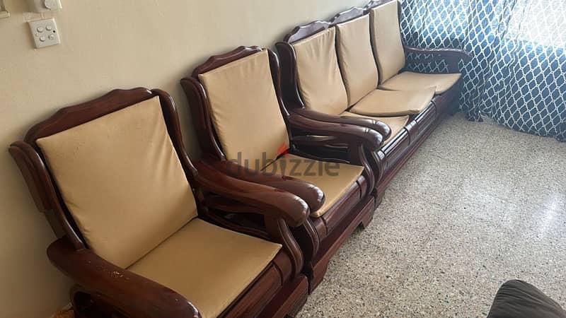 wooden sofa set 0