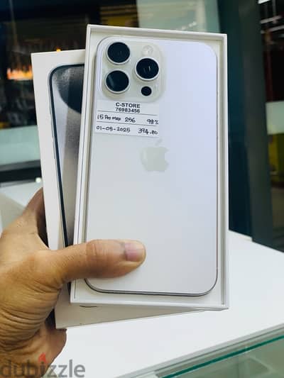 iPhone 15 Pro Max 256 White Titanium With Warranty