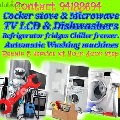 Fridge chiller freezer Automatic washing machine Dishwashers.