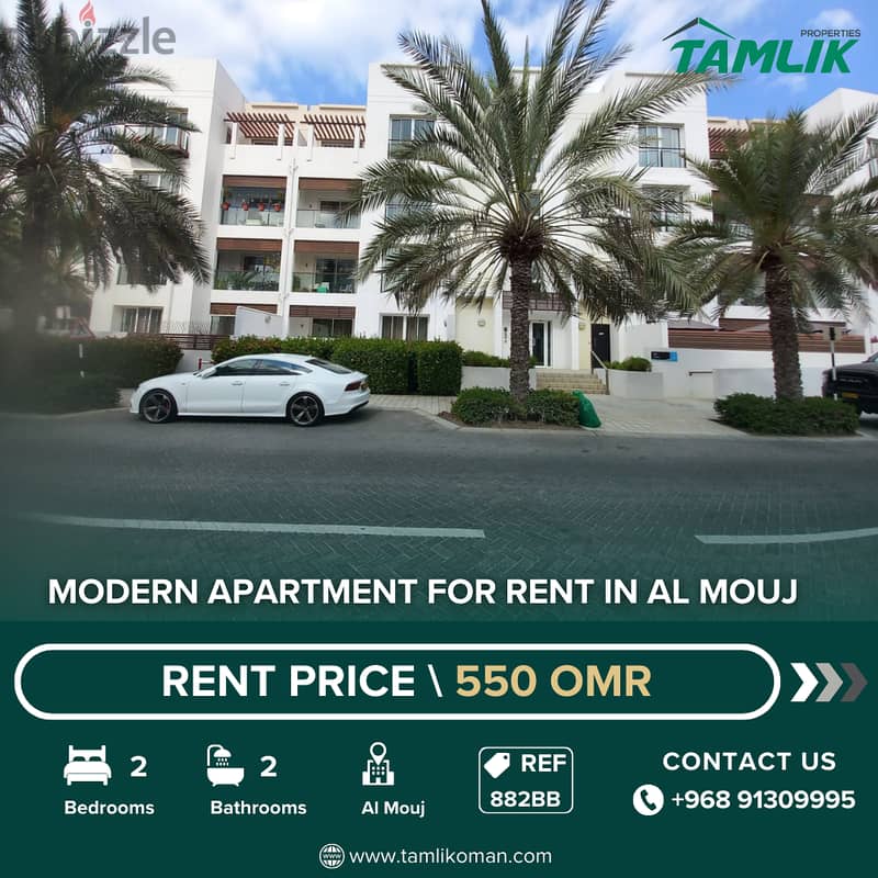 Modern Apartment for Rent in Al Mouj | REF 882BB 0