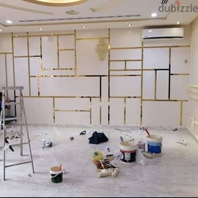 we do all type of paint work interior designing and gypsum board