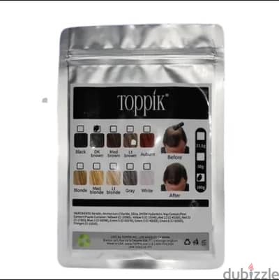 Toppik hair fiber (Dark brown) 50 Grams Refill (Made in USA).