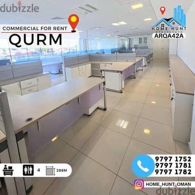 AL QURUM | 298 SQM FURNISHED OFFICE IN PRIME LOCATION FOR RENT