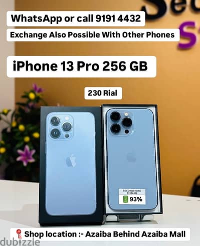 iPhone 13 Pro 256GB -93% battery -Original box available