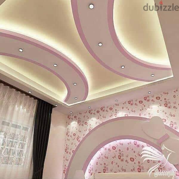 we do all type of painting work like decor and gypsum partition 5