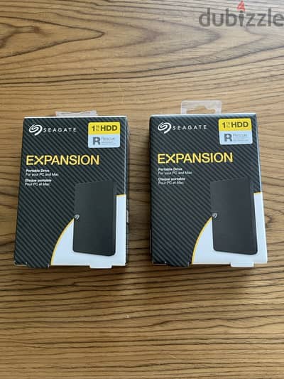 SEAGATE 1TB PORTABLE DRIVE (2) - UNOPENED