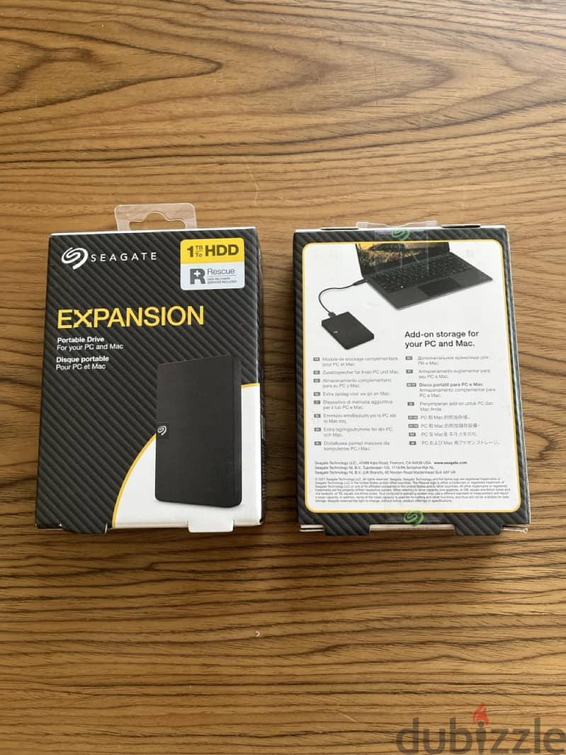 SEAGATE 1TB PORTABLE DRIVE (2) - UNOPENED 1