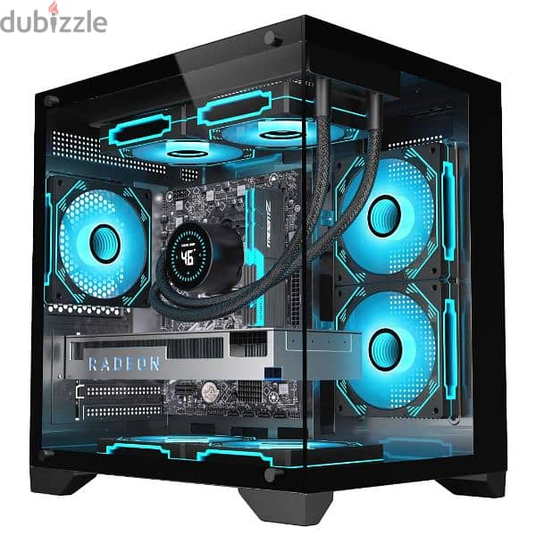 3 ARGB FANS WITH DUAL SIDE GAMING CASE WITH 3 INFINITY ARGB FANS 0