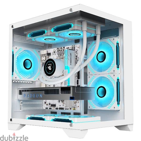 3 ARGB FANS WITH DUAL SIDE GAMING CASE WITH 3 INFINITY ARGB FANS 1