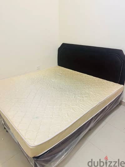 urgently on sale bed with mattress and a  free mirror and side table