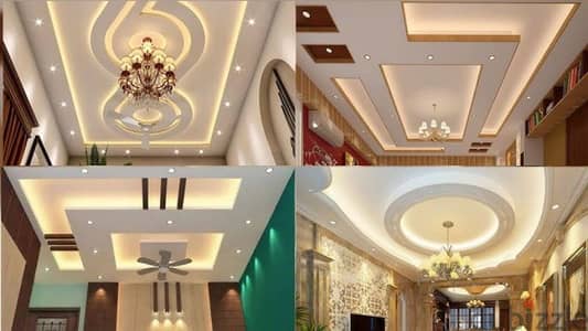 gypsum board work all types new design available