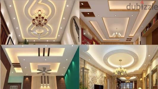 gypsum board work all types new design available