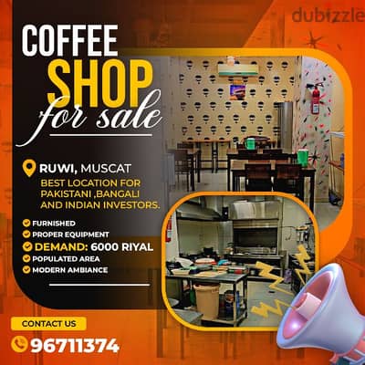 Coffe shop with grill for sale