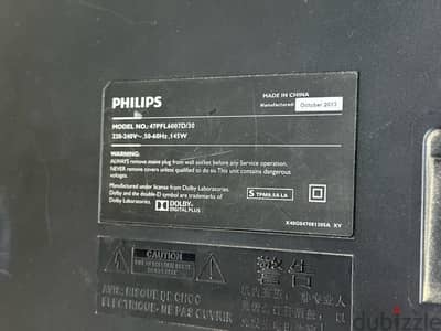 PHILIPS 47 inch LED limited addition New condition side lights working