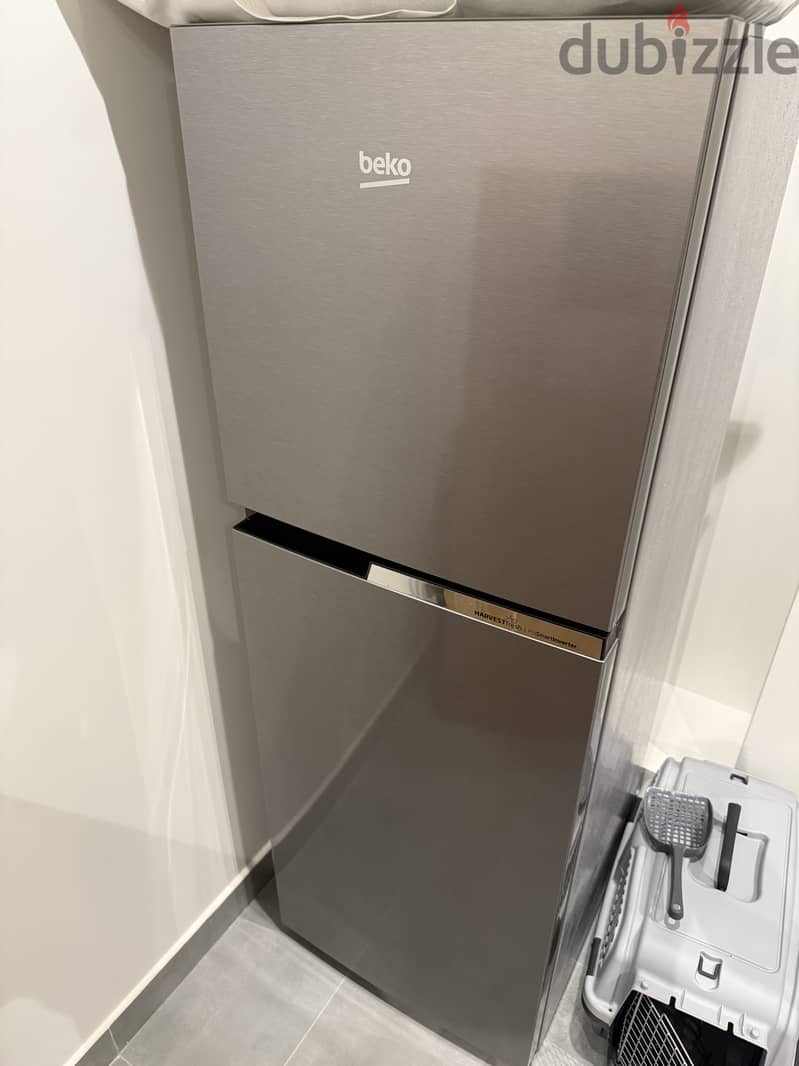 Beku silver refrigerator and freezer 0