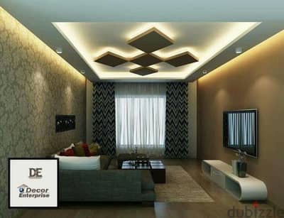 we are doing gypsum ceiling gypsum partition decor paint service