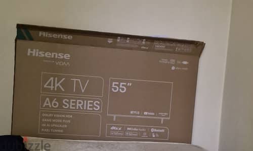 Hisense 4k tv A6 series 55inch