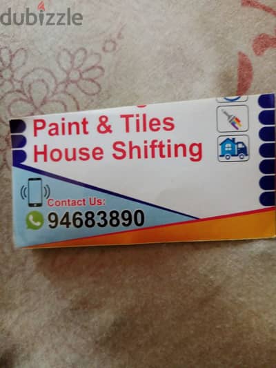 House maintenance, Painting, tiles and house shifting