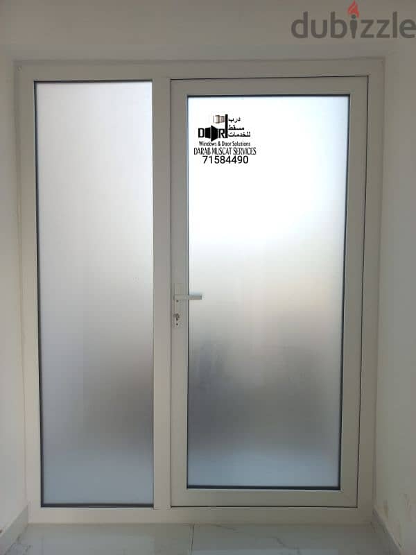 UPVC Door frosted glass 1