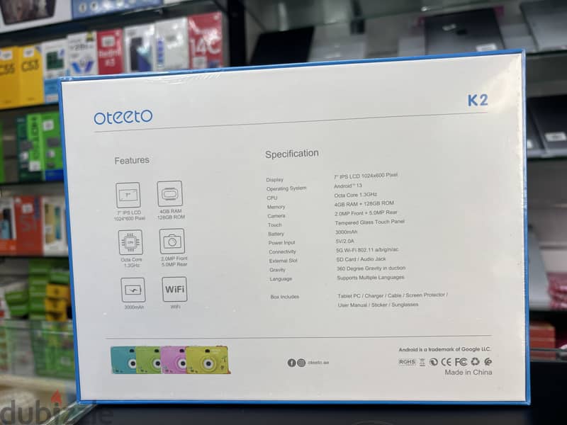 Oteeto K2 Kids Android 5G Tablet With 7.0 Inch Display 4GB RAM 128 GB 1