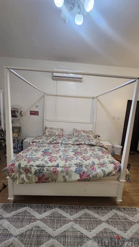 Bed with bedside drawer in great condition 1