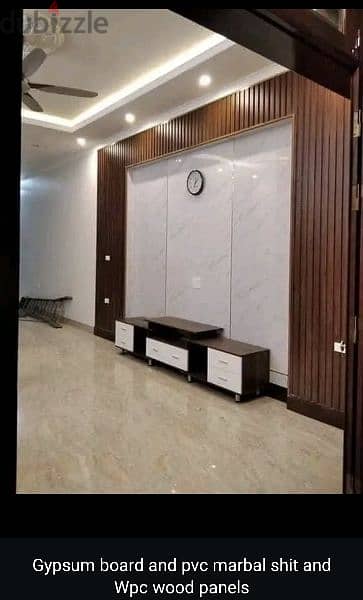 decor ,gypsum ceiling, gypsum partition, molding , Tempered glass,