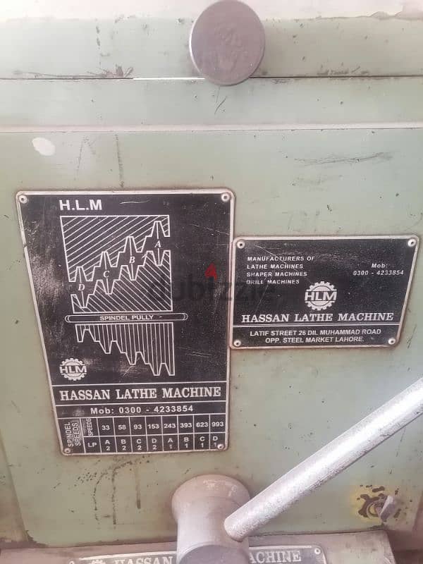 Lathe machine 7fit for sale center 13"1/2 incha and Boring 4" incha 1