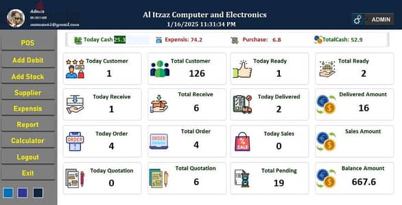 Billing, Sales, Service, Quatation,Software for Electronics Shop