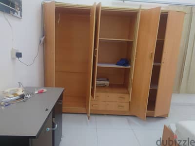 3 piece sofa , Wardrobe, couporde and a table