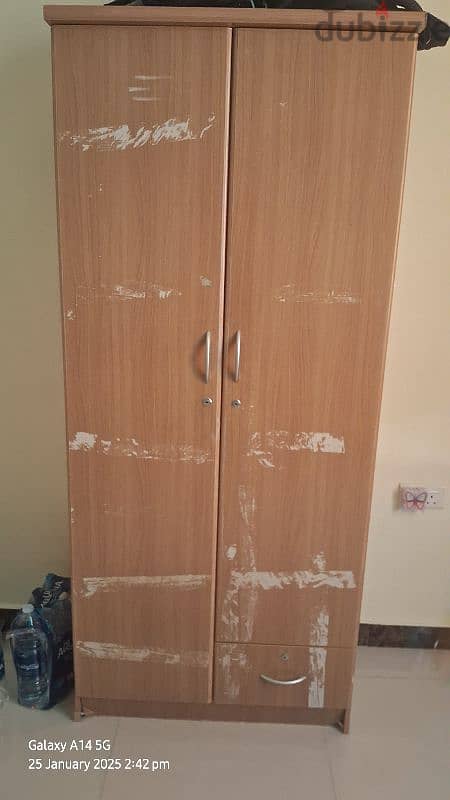 wardrobe with teatable side table and heater 2