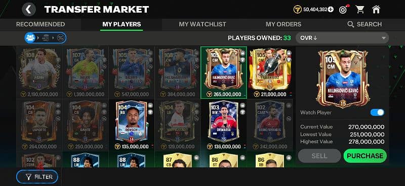 Fifa 106ovr account ea fc mobile 1