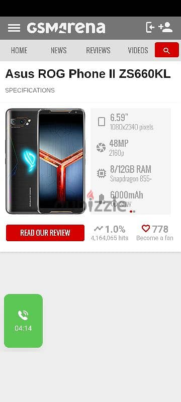 Asus ROG Phone 2 8GB RAM 128 GB mem