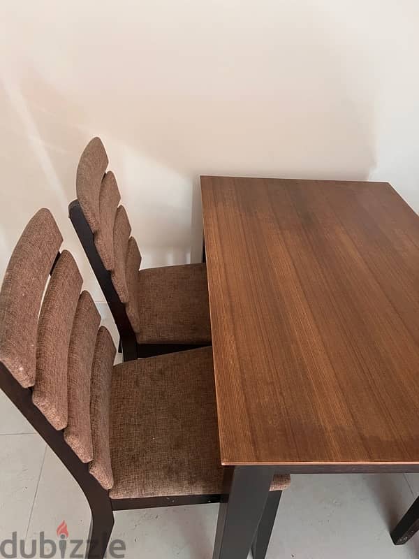 Well maintained 4 seater dining table with chair @25 1