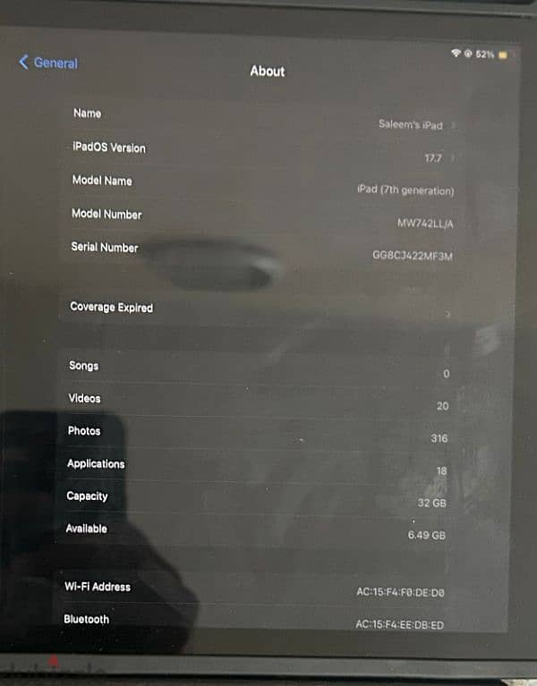 Apple IPad 7 32 GB 2