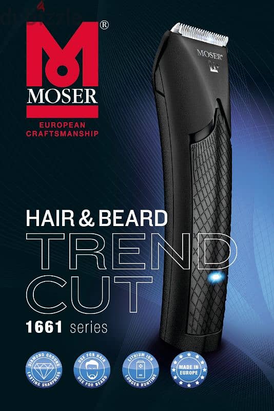 MOSER 1661 LITHIUM TRENDCUT TRIMMER 3