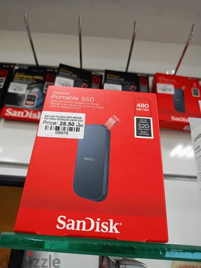 Sandisk Portable SSD, 480GB, 520MB/s