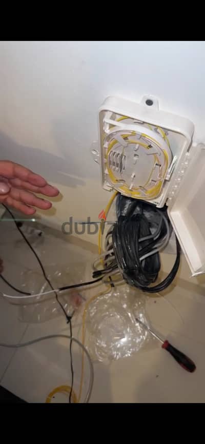 Fiber optic cable splicing Repairing Internet