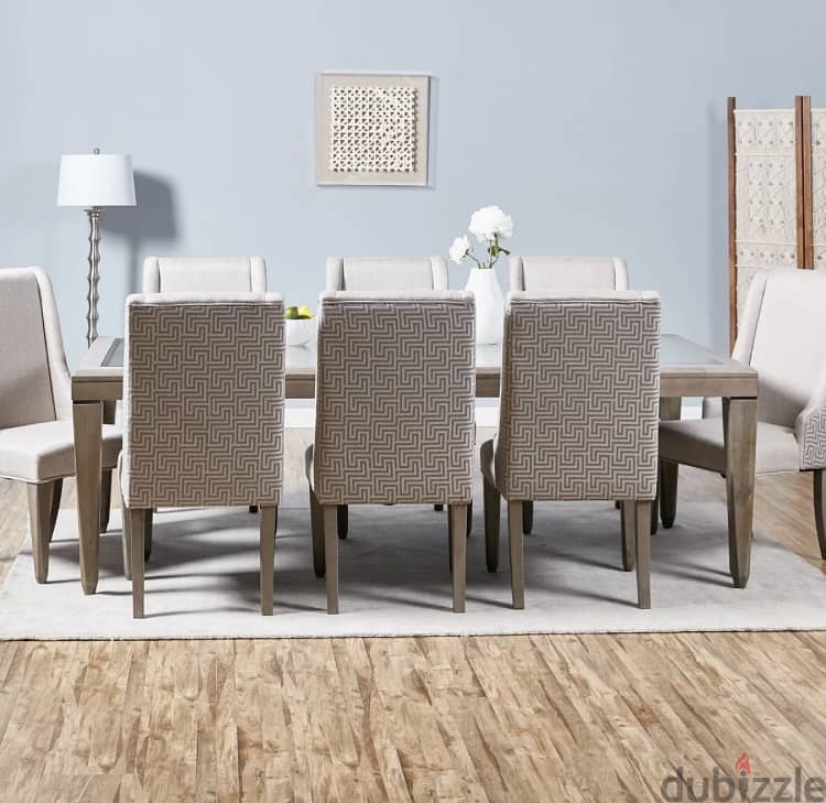 Wooden dinning table for 8 people طاولة طعام خشبية لثمانية اشخاص 1