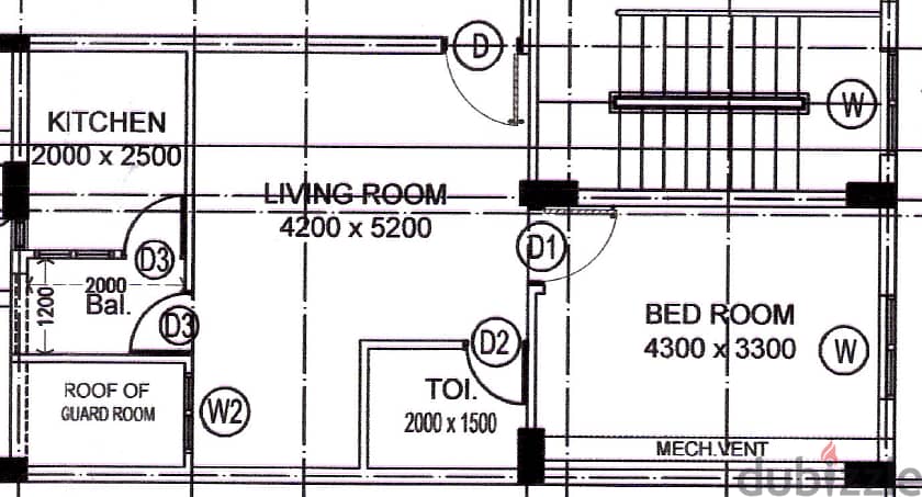 1 BHK Flat availabel at Al Amerat,opposite Toyota Spare parts 42-132 4