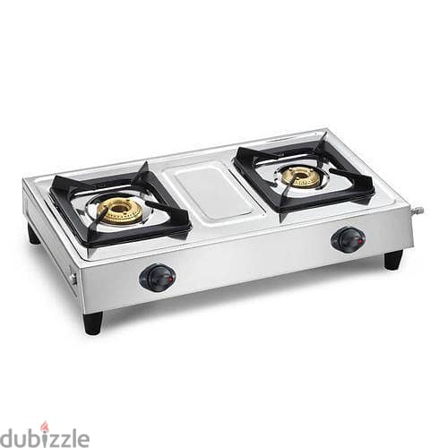 Gas Stove 2 Burner Steel Autoignition 0