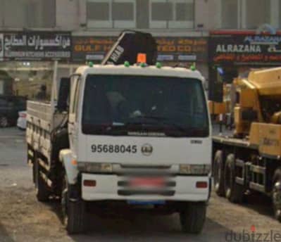 نقل شاحنة هياب کرین مع رافعة ونش  Hiab Truck With Crane Winch for Rent